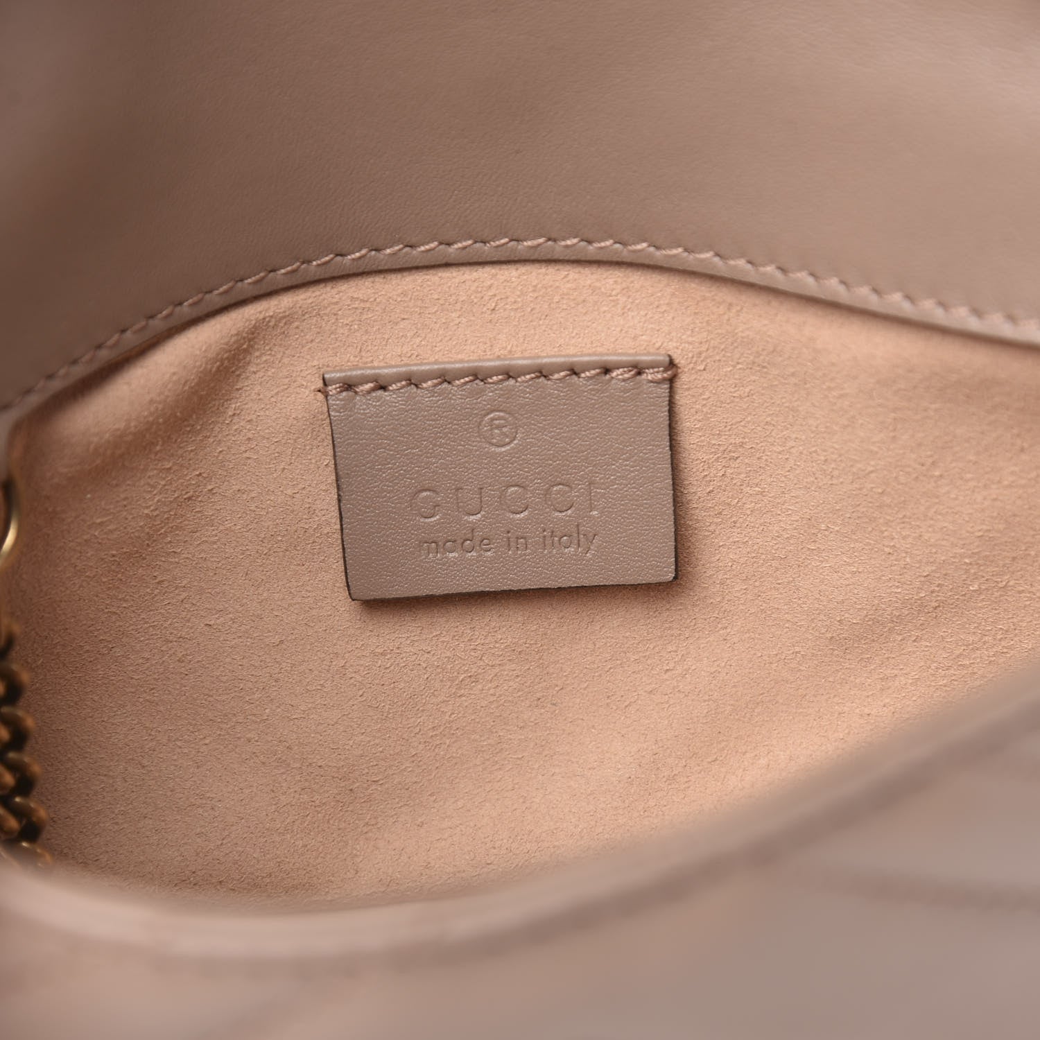 Gucci Calfskin Matelasse Super Mini GG Marmont Shoulder Bag Porcelain Rose 6 of 12