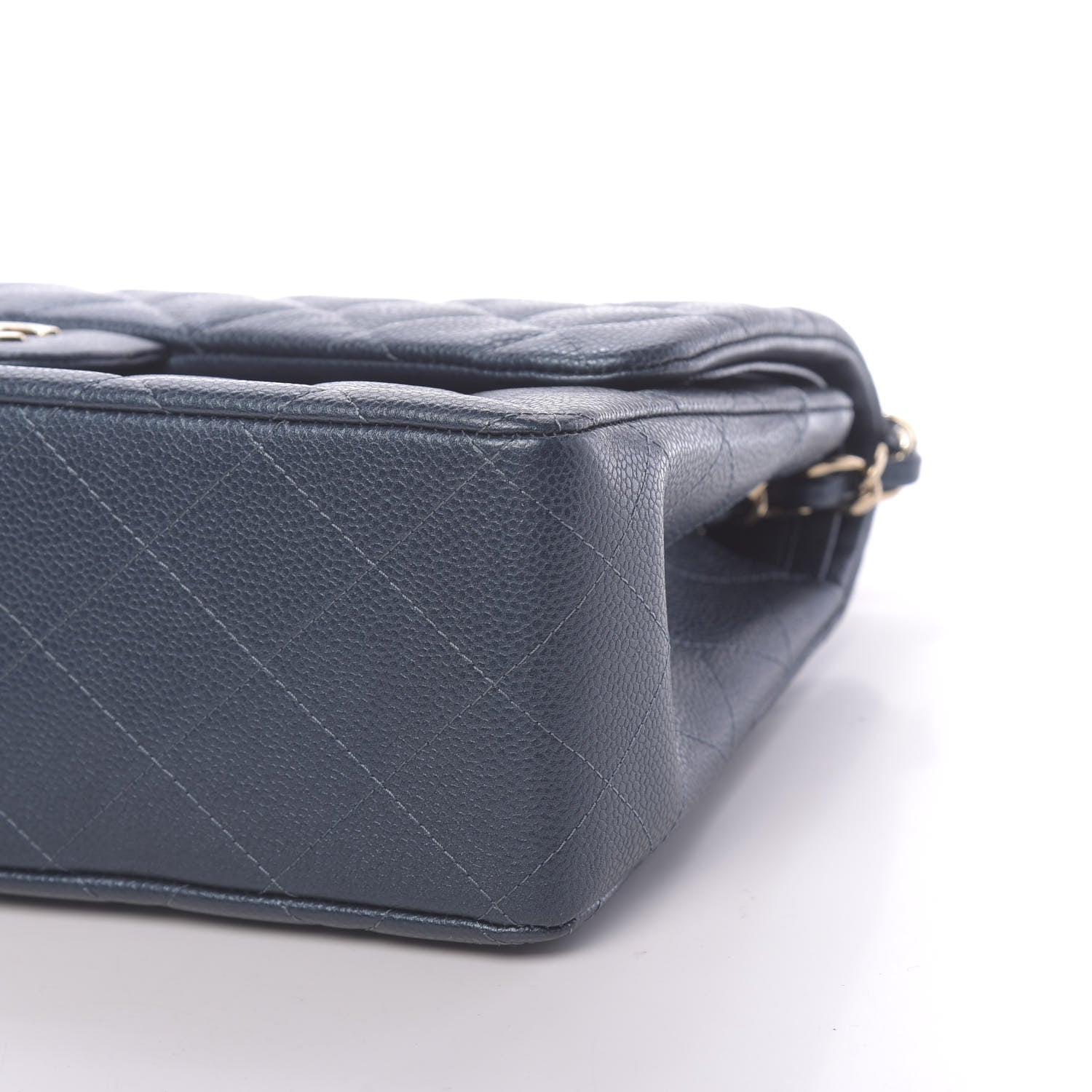 Chanel Iridescent Caviar Quilted Jumbo Double Flap Dark Blue 9 of 12