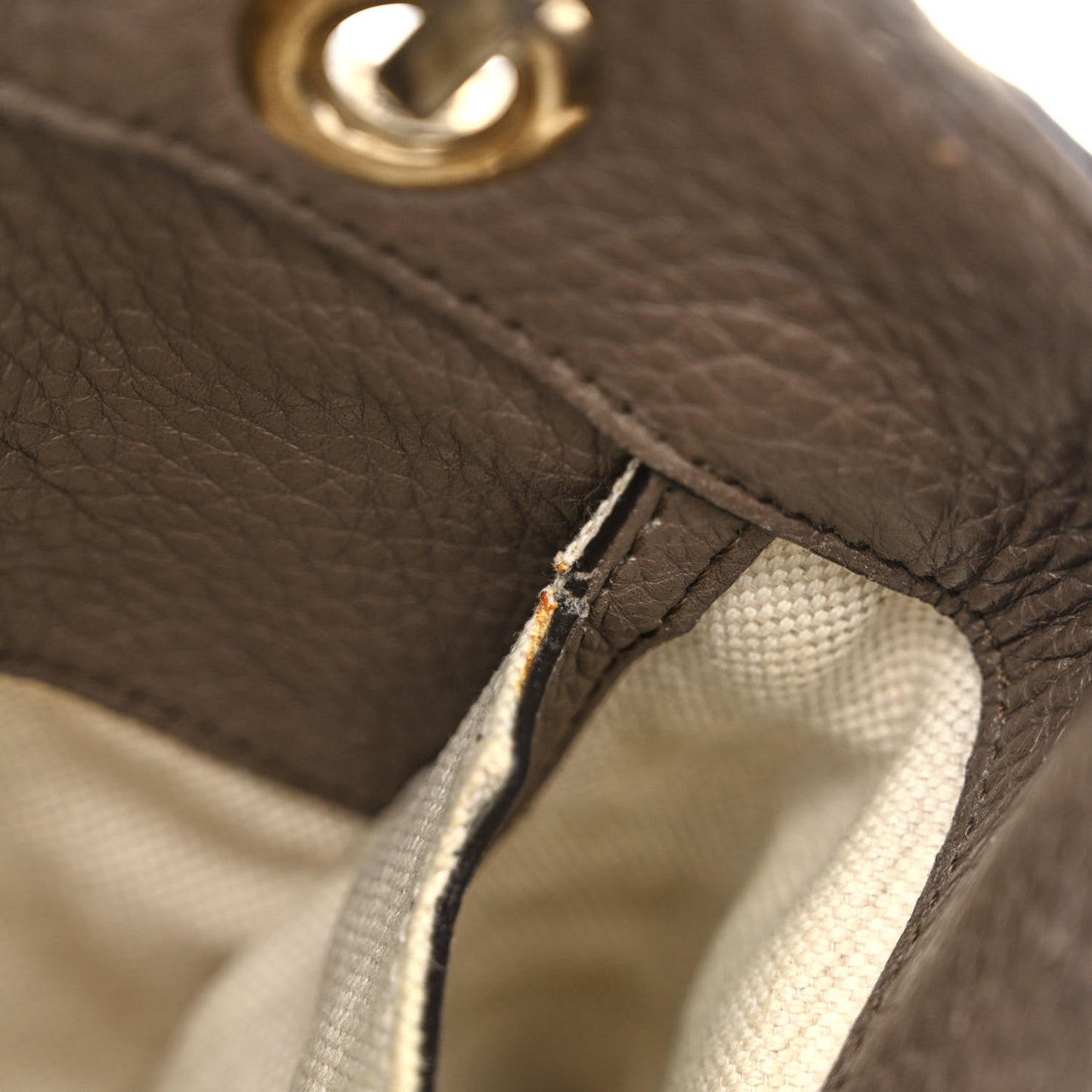 Calfskin Small Bamboo Shopper Tote Grey Field