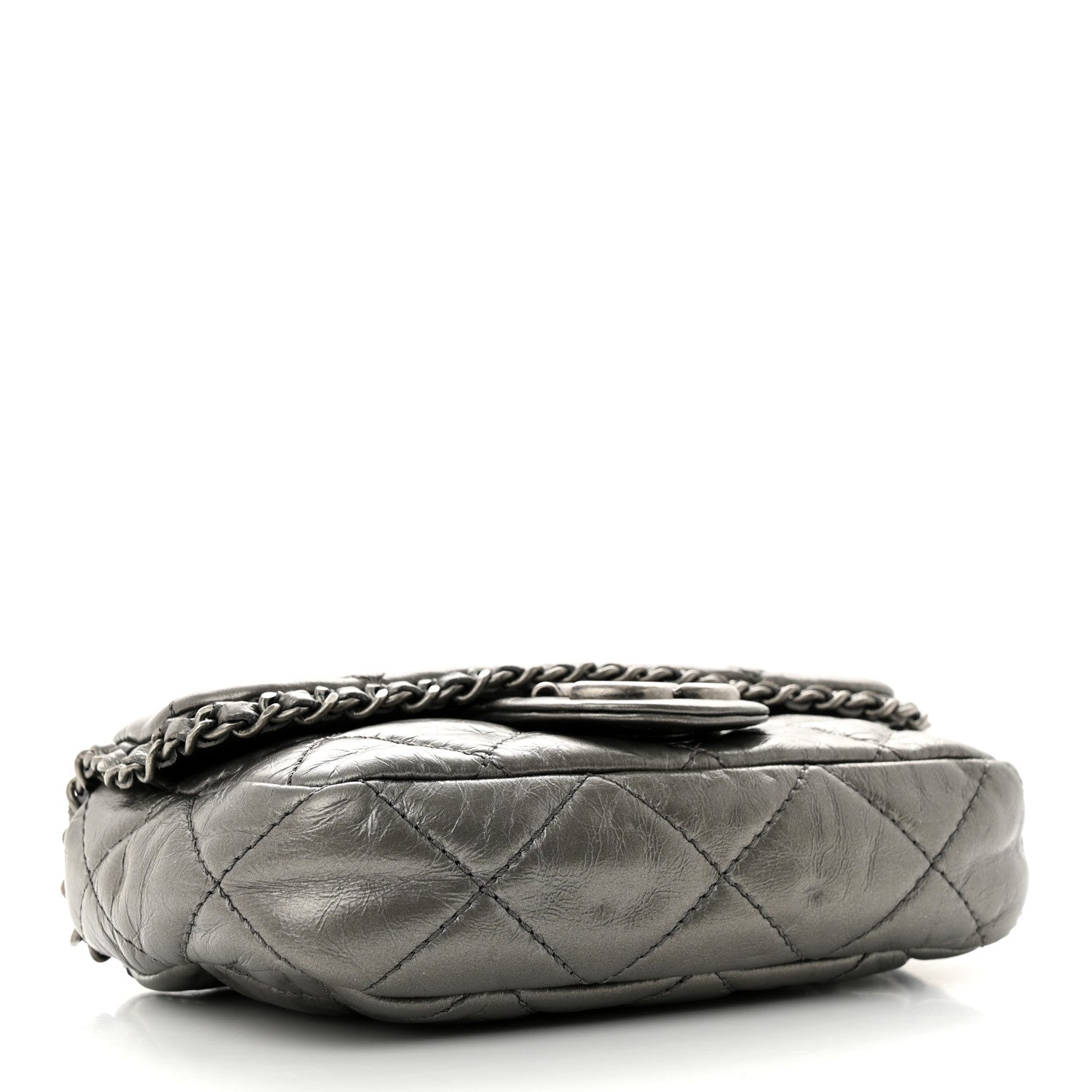 Chanel Calfskin Mini Chain Me Flap Dark Grey 4 of 12