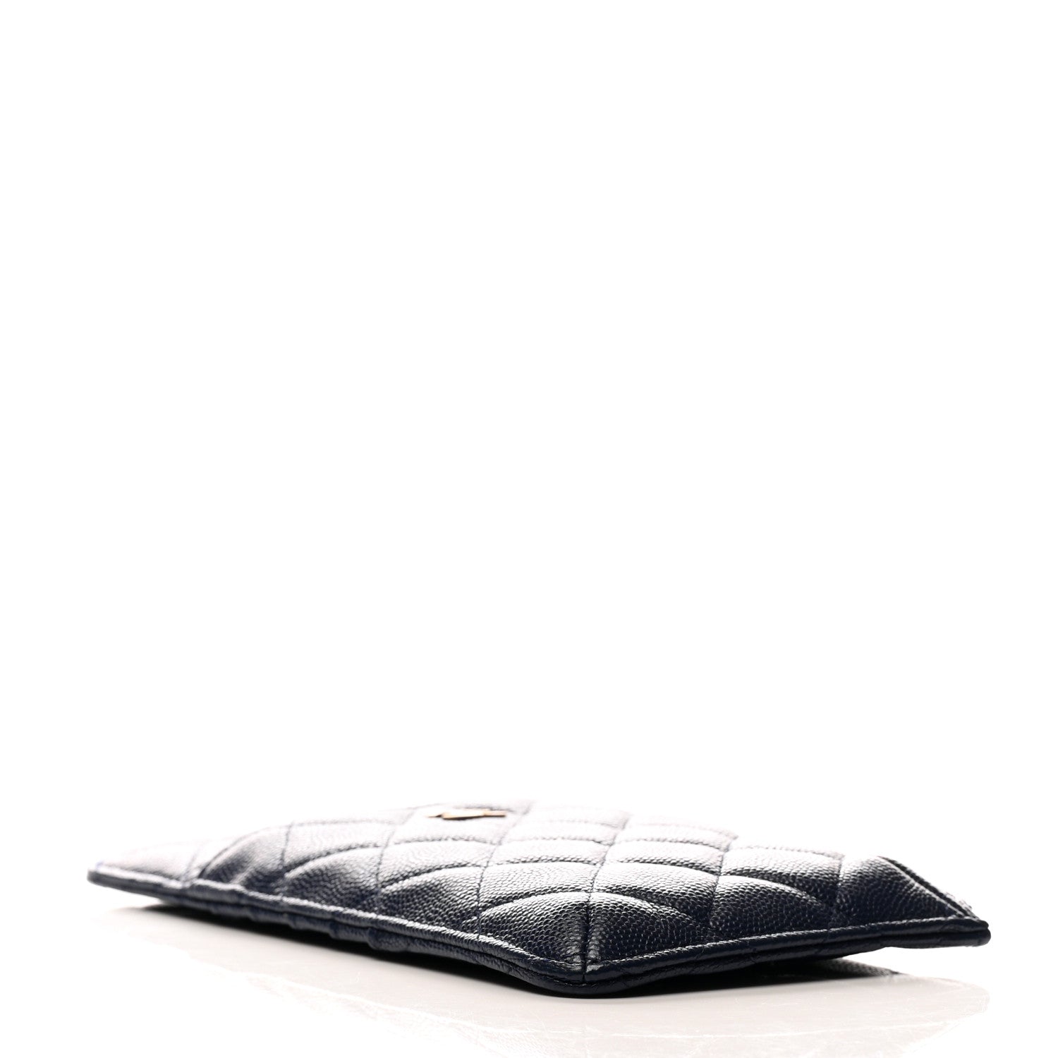 Chanel Caviar Quilted Classic Flat Wallet Pouch Navy 4 of 8