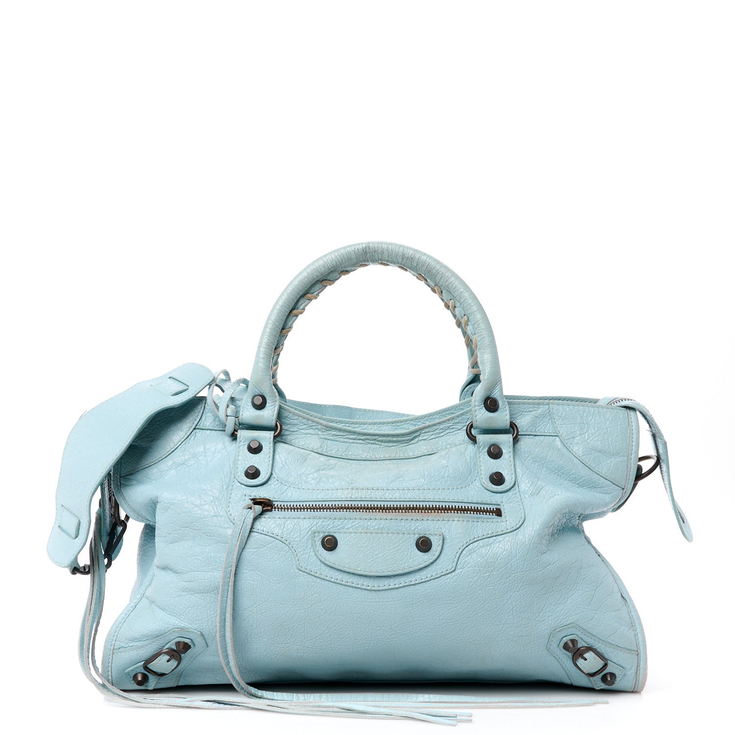 Balenciaga Agneau Classic Hardware City Bleu Acier 1 of 16