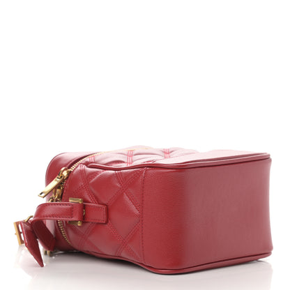 Saint Laurent Grain de Poudre Quilted 80's Vanity Bag Red 4 of 12