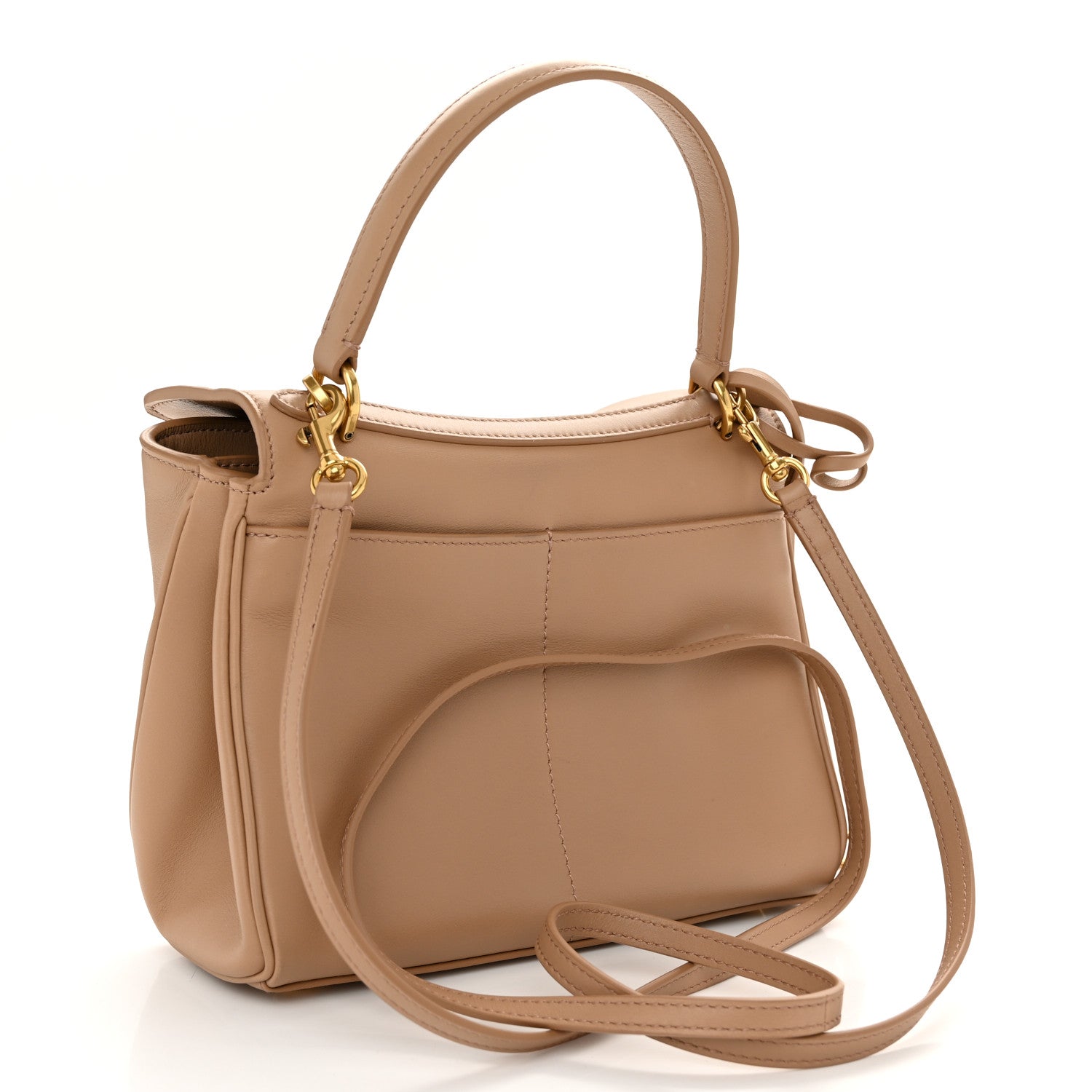 Balenciaga Natural Smooth Calfskin Mini Rodeo Top Handle Handbag Latte 3 of 10