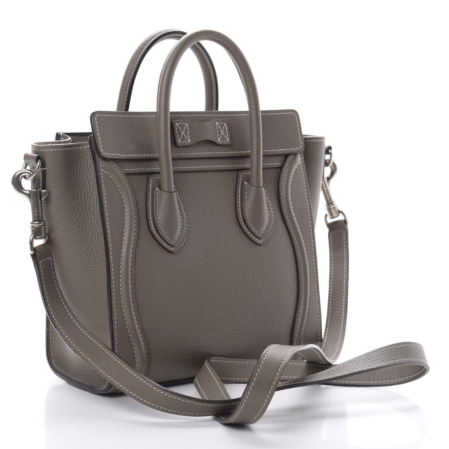 Drummed Calfskin Nano Luggage Souris