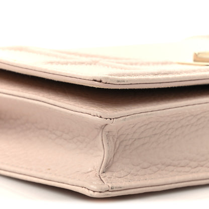 Christian Dior Grained Calfskin Diorama Wallet on Chain Pouch Rose Poudre 8 of 9