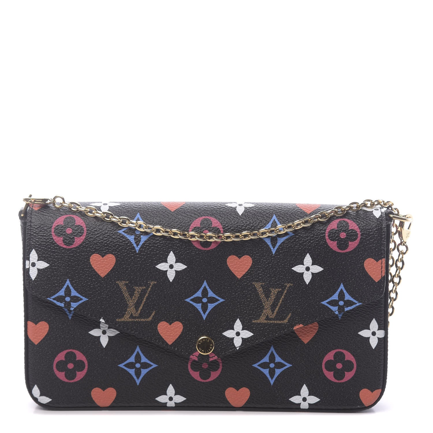 Louis Vuitton Game On Felicie Chain Wallet Black 1 of 10