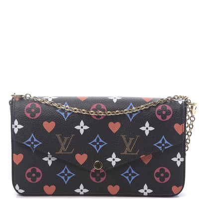 Louis Vuitton Game On Felicie Chain Wallet Black 1 of 10