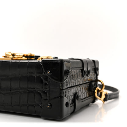 Louis Vuitton Crocodile Petite Malle Black 9 of 9