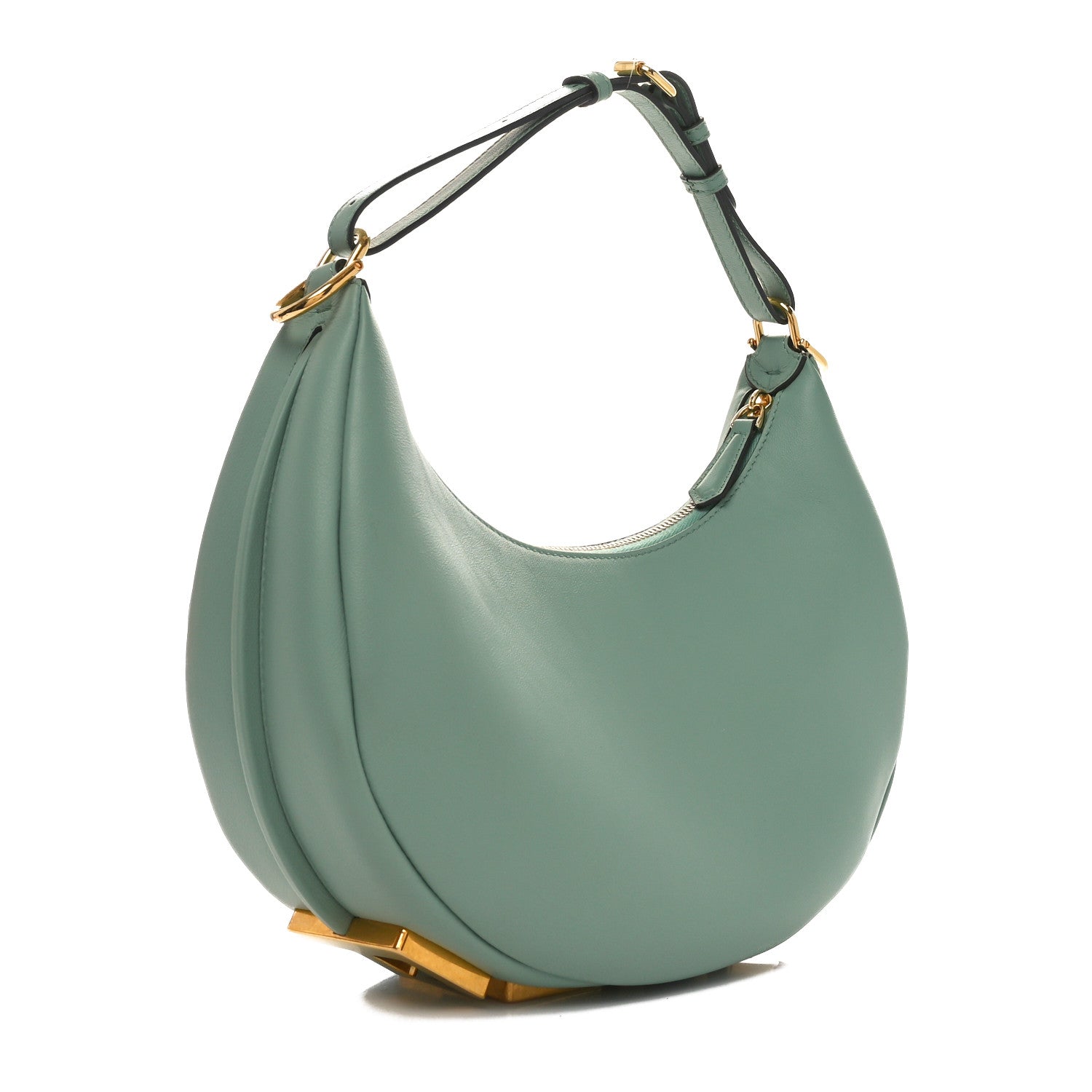 Fendi Vitello Grace Matte Small Fendigraphy Hobo Bag Menta 3 of 11