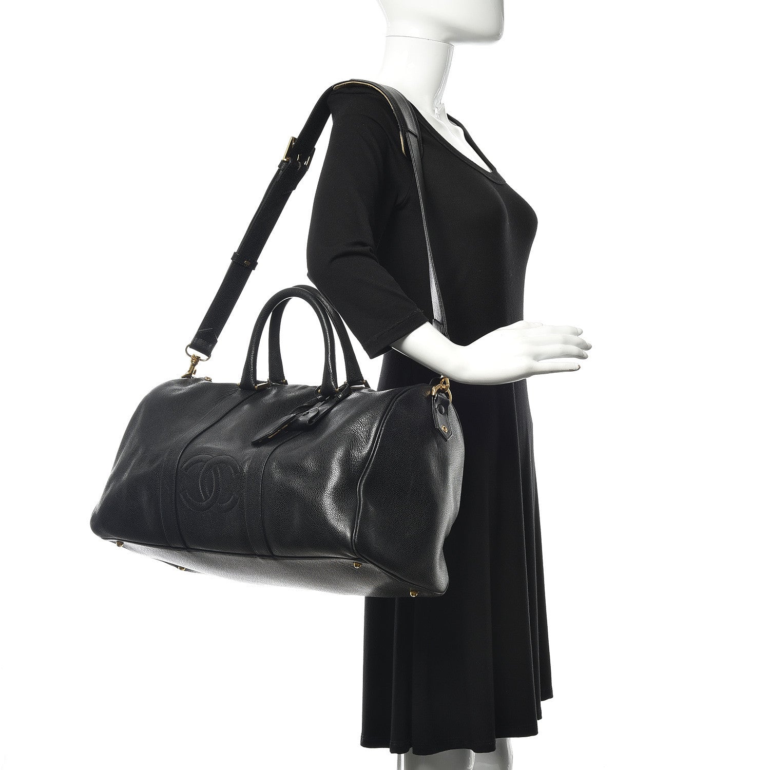 Chanel Caviar Timeless CC Duffel Bag Black 2 of 16