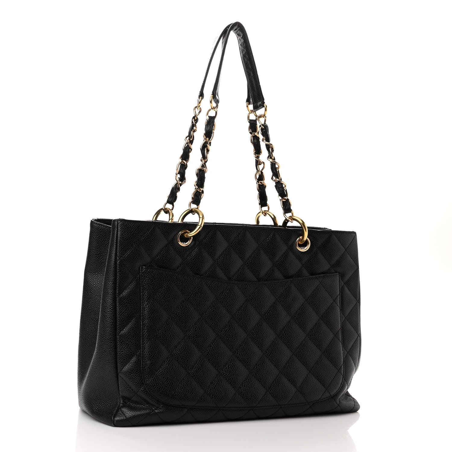 Chanel Caviar Quilted Grand Shopping Tote GST Black 3 of 10
