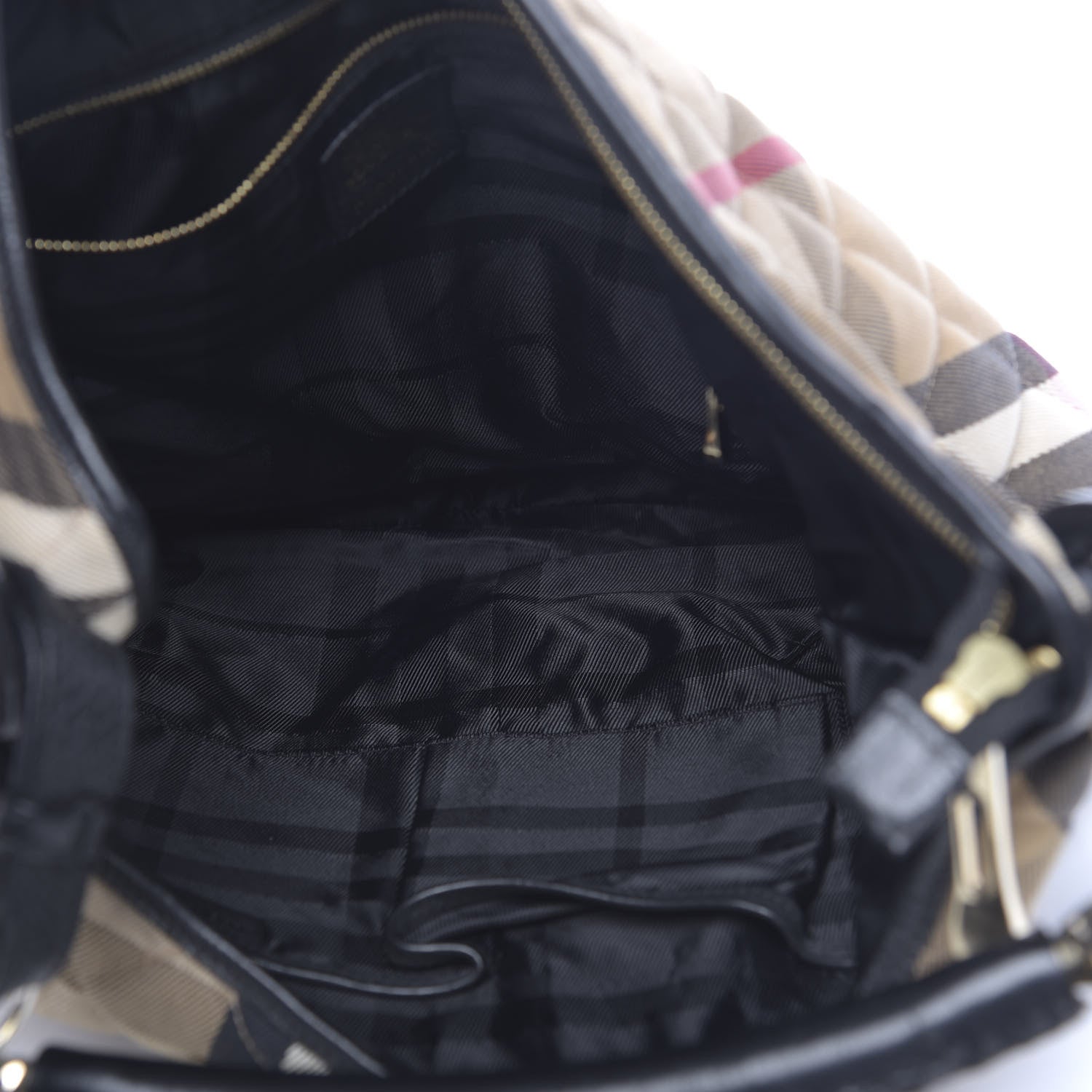 Burberry House Check Quilted Hoxton Hobo Black 5 of 13
