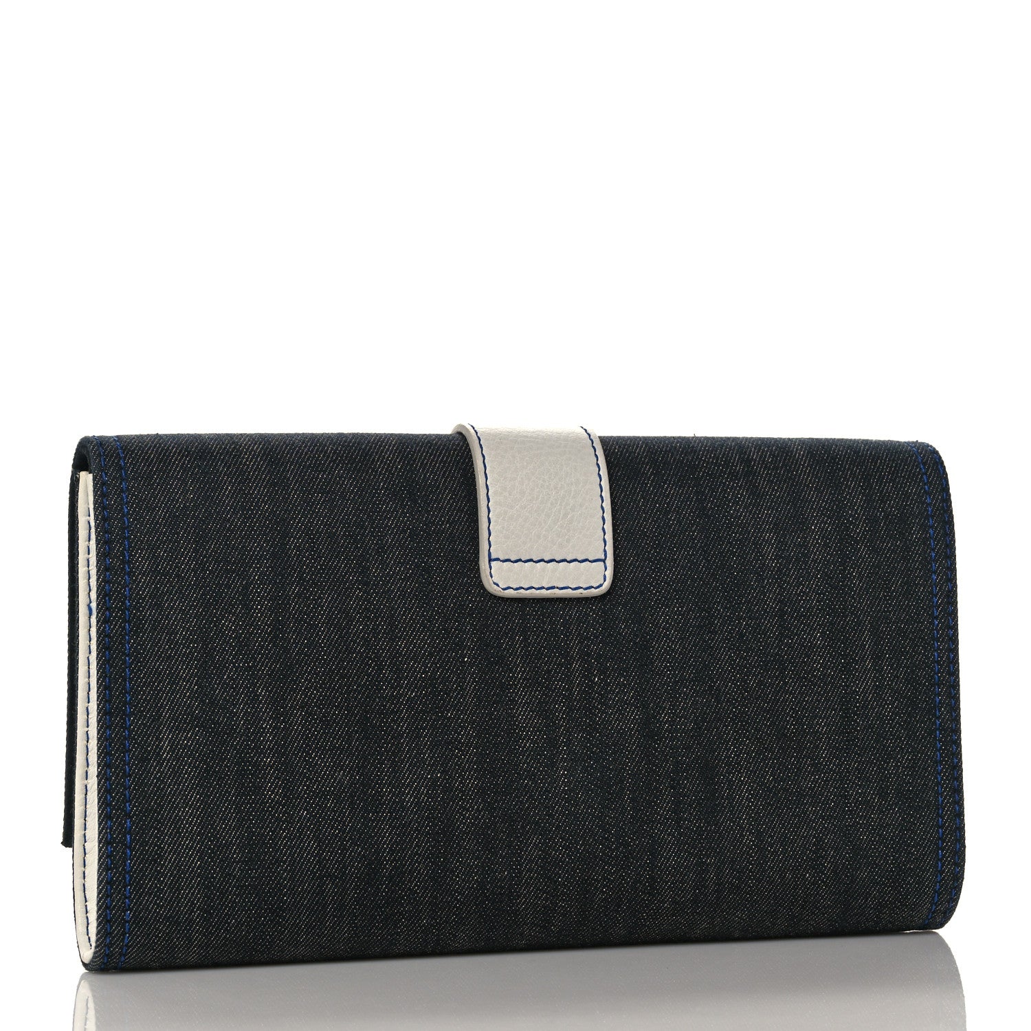 Saint Laurent Denim Y Ligne Clutch 3 of 10
