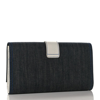 Saint Laurent Denim Y Ligne Clutch 3 of 10
