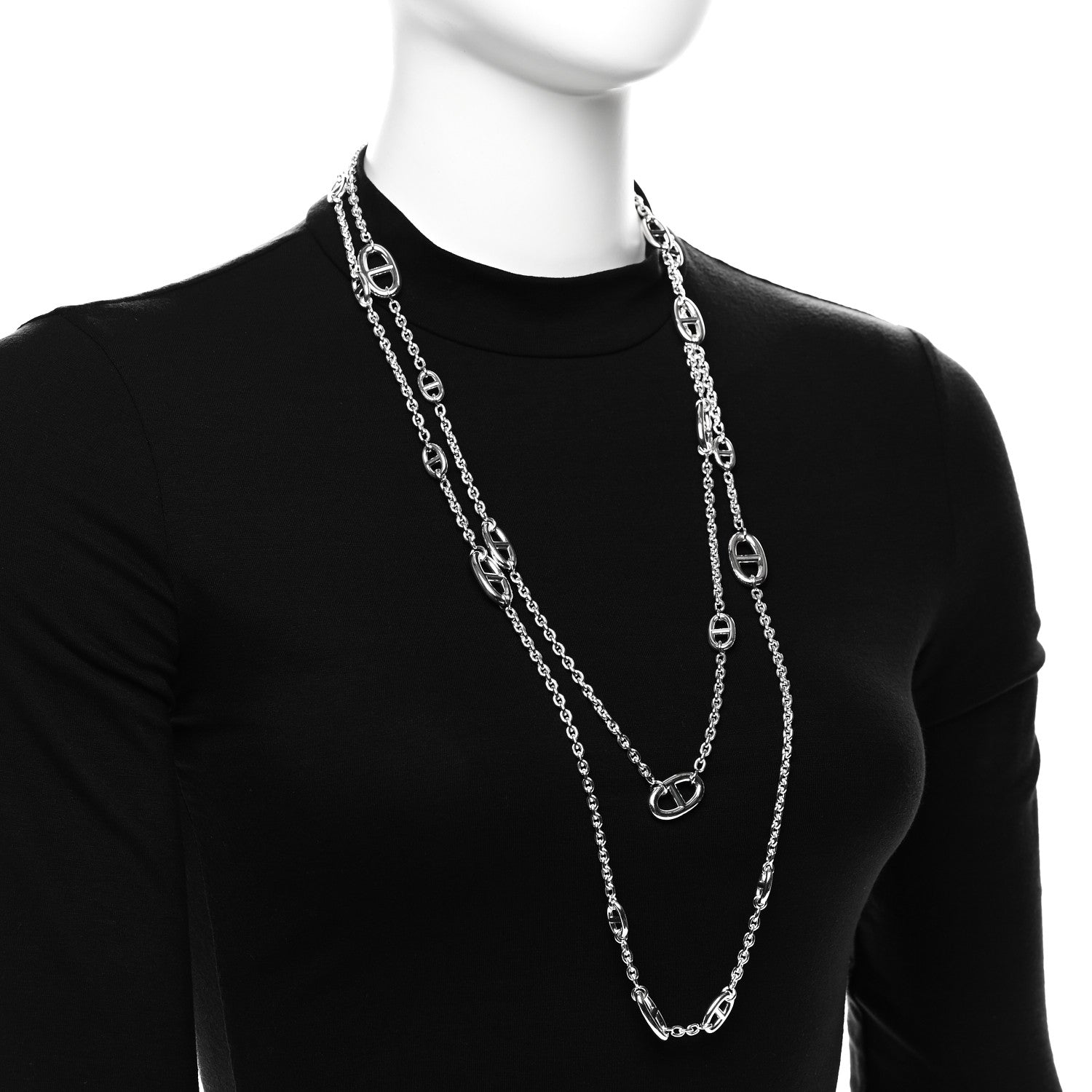 Hermes Sterling Silver Farandole Necklace 160 2 of 6