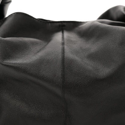 The Row Polished Saddle Calfskin Small Ascot Bag Black 7 of 9