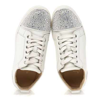 Christian Louboutin Calfskin Strass Junior Flat Sneakers 36.5 36.5 Version Latte 2 of 10