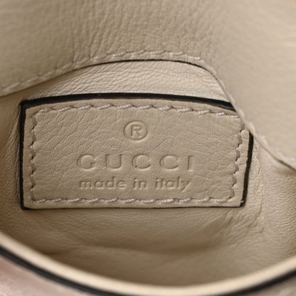 Gucci Roxy Calfskin Blondie Card Case Wallet with Strap Mystic White 6 of 10