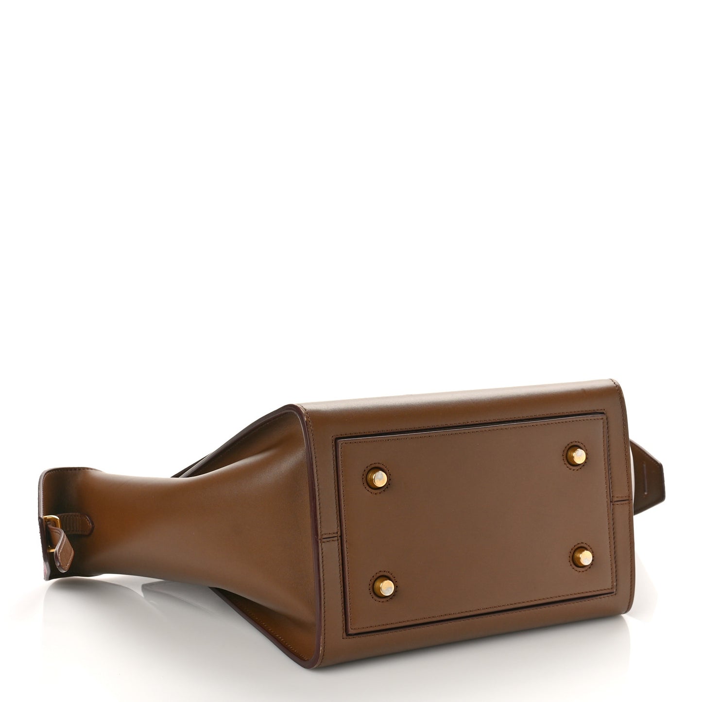 Palmelato Calfskin Mini Tie Knot Tote Camel