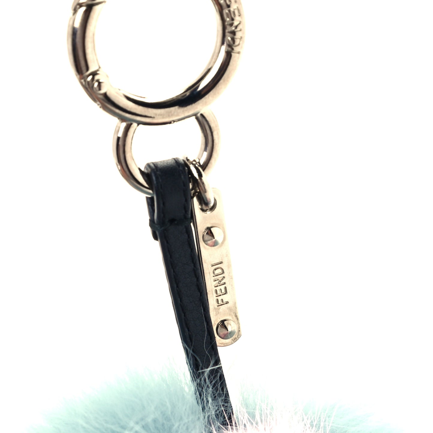 Fox Mink Rabbit Fur Vitello Flamingo Mini Monster Bag Bug Charm Lagoon Black Multicolor