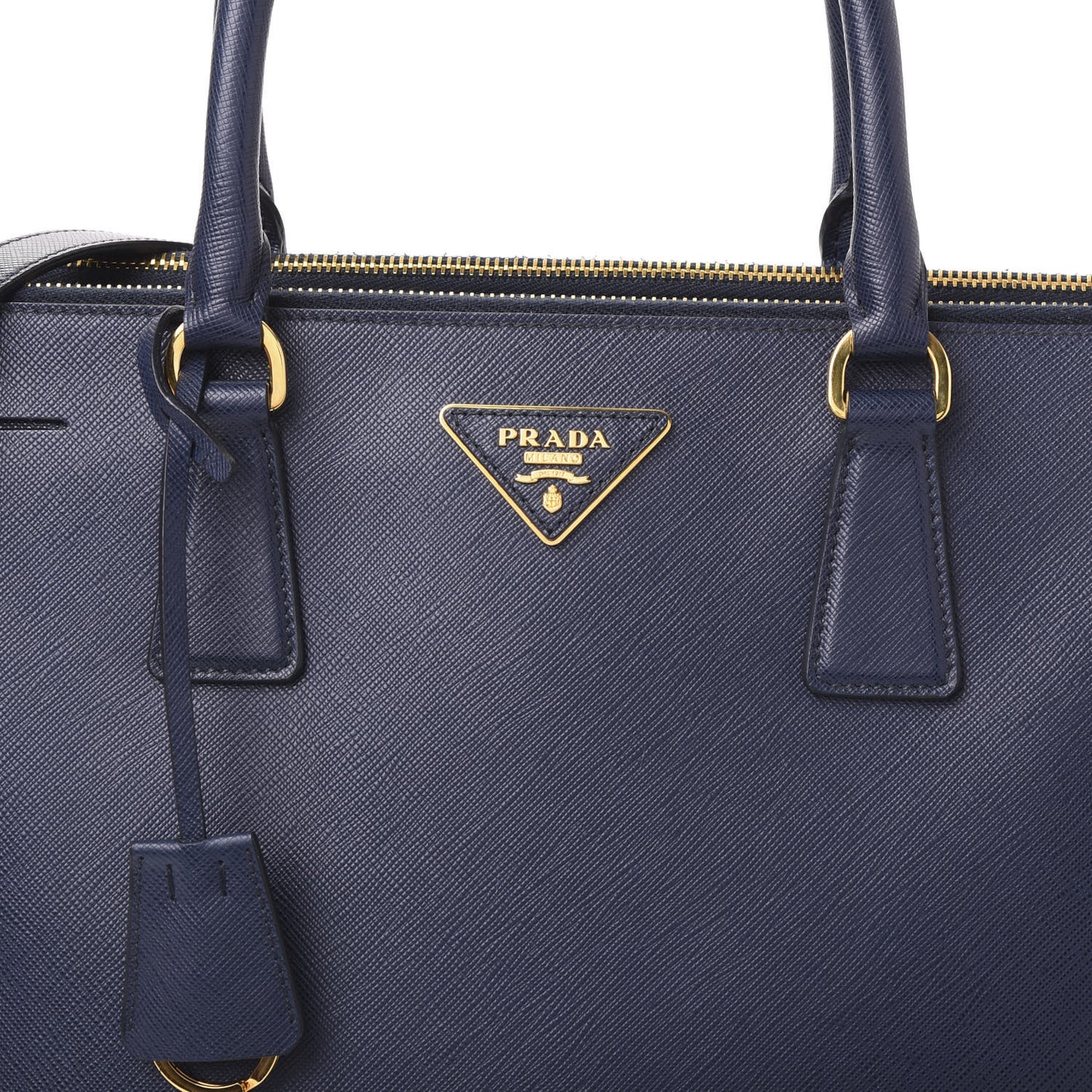 Saffiano Medium Galleria Double Zip Tote Baltico