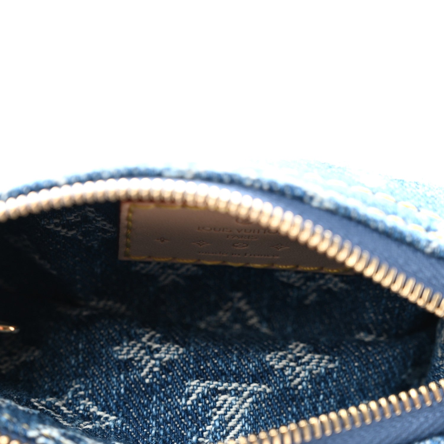 Louis Vuitton Monogram Denim Key Pouch Denim Blue 5 of 7