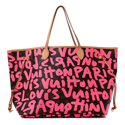 Louis Vuitton Monogram Graffiti Neverfull GM Fuchsia 1 of 8
