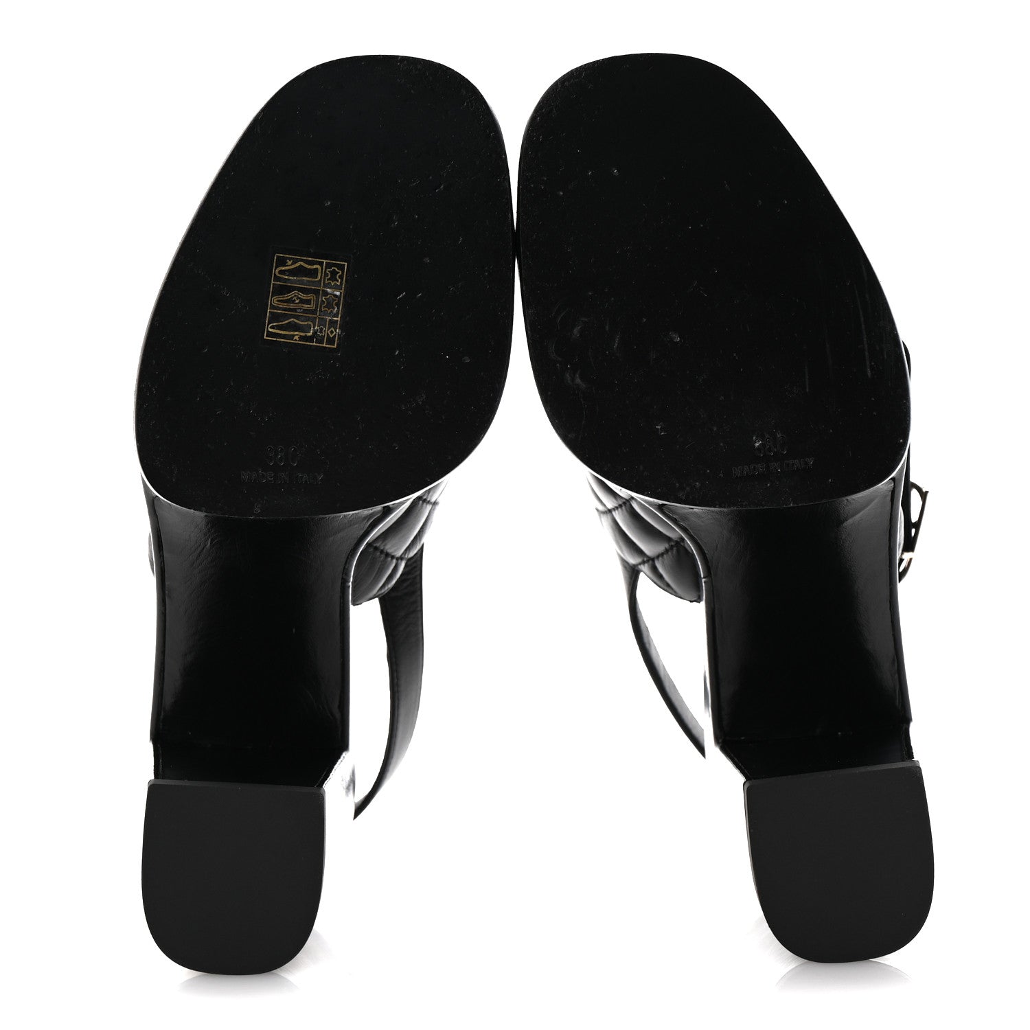 Chanel Lambskin Quilted Peep Toe Wedge Sandals 38 Black 6 of 10