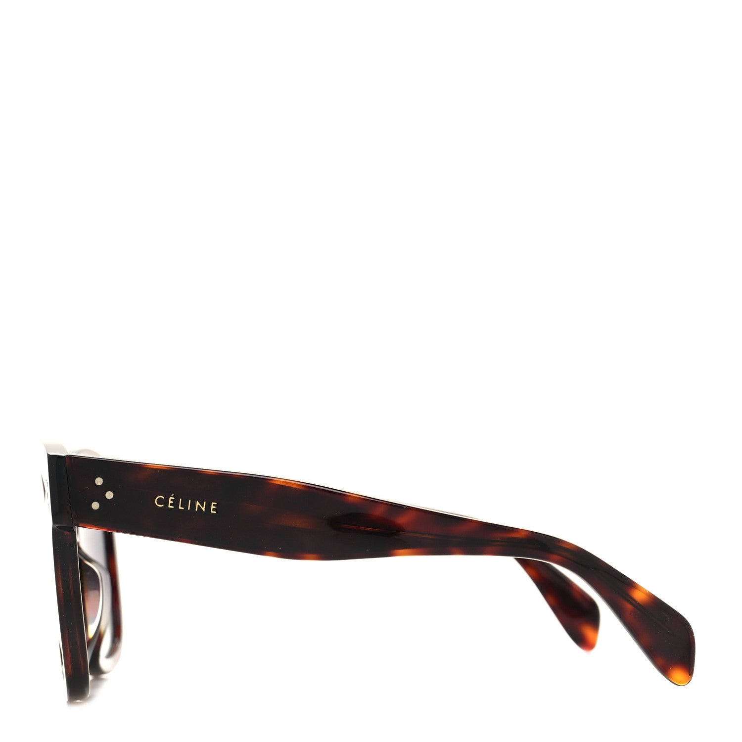 Celine Acetate Polarized Square Sunglasses CL40002U Tortoise 3 of 8