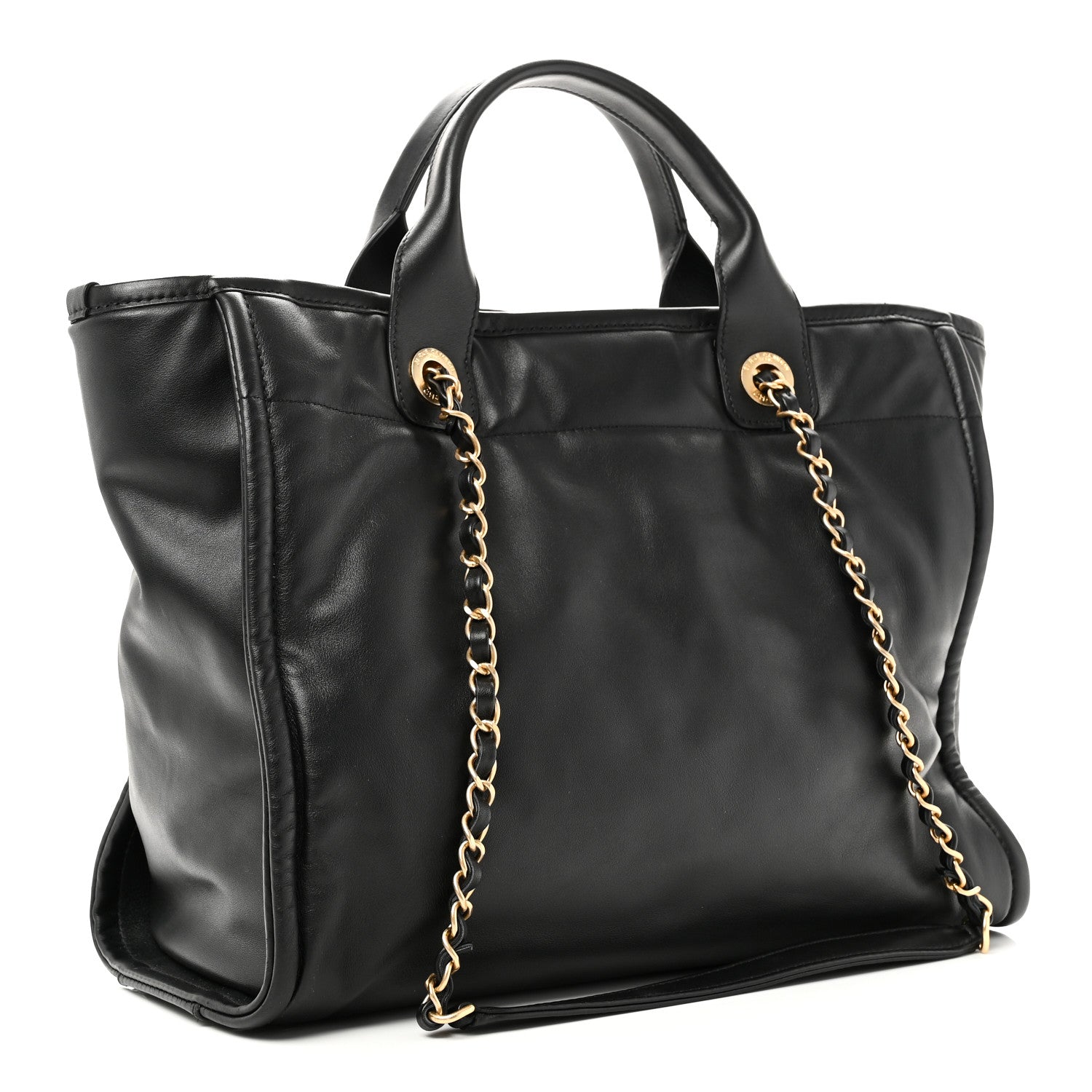 Chanel Calfskin Small Deauville Tote Black 4 of 13