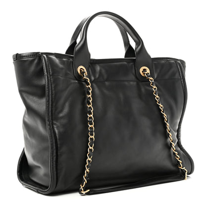 Chanel Calfskin Small Deauville Tote Black 4 of 13