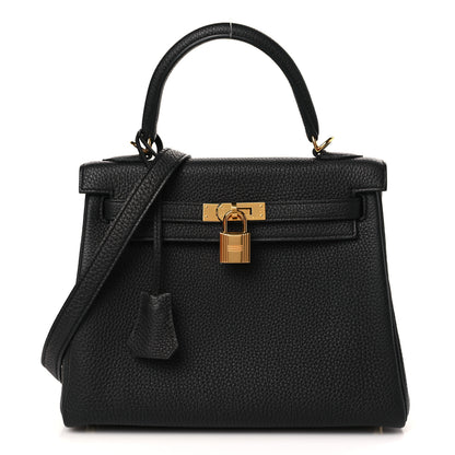 Hermes Togo Kelly Retourne 25 Black 1 of 10