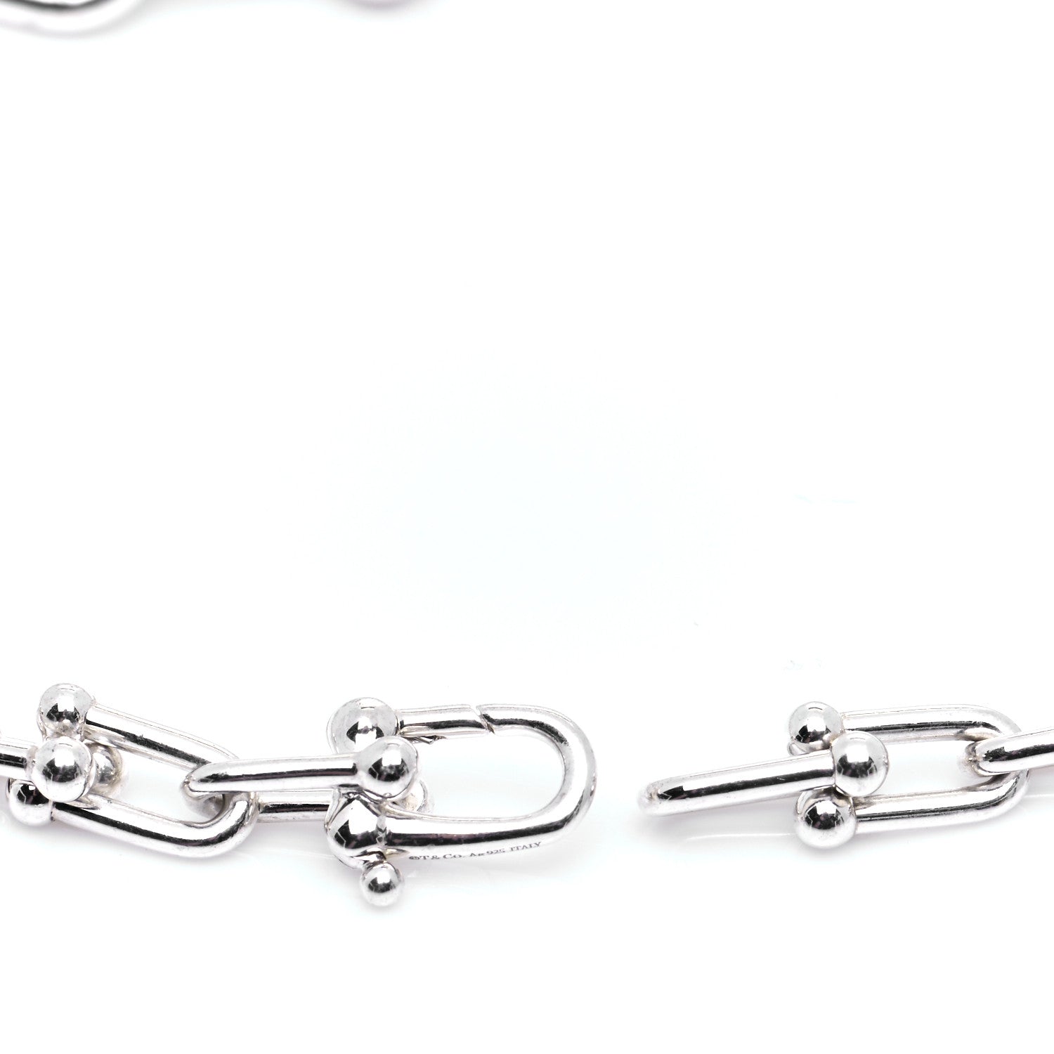 Tiffany Sterling Silver HardWear Graduated Link Necklace 5 of 7