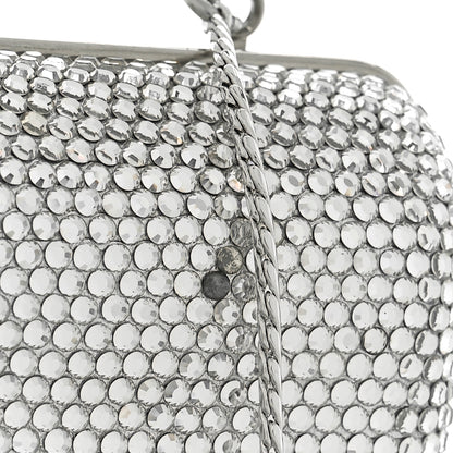 Judith Leiber Swarovski Crystal Minaudiere Clutch Silver 8 of 8