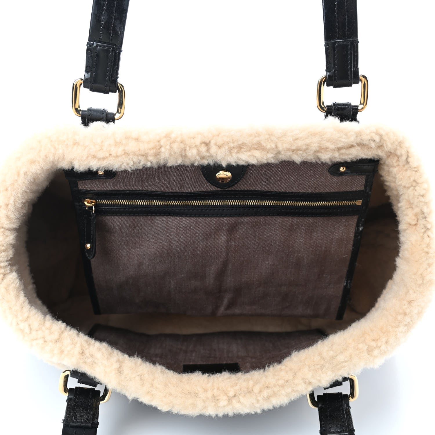 Louis Vuitton Patent Monogram Shearling Sac Thunder 5 of 10