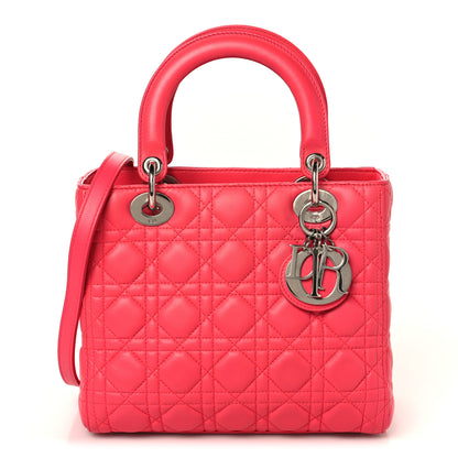 Christian Dior Lambskin Cannage Medium Lady Dior Pink 1 of 14