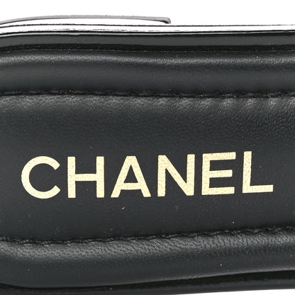 Chanel Patent Goatskin Quilted CC Mules Sandals 37 Black 9 of 11