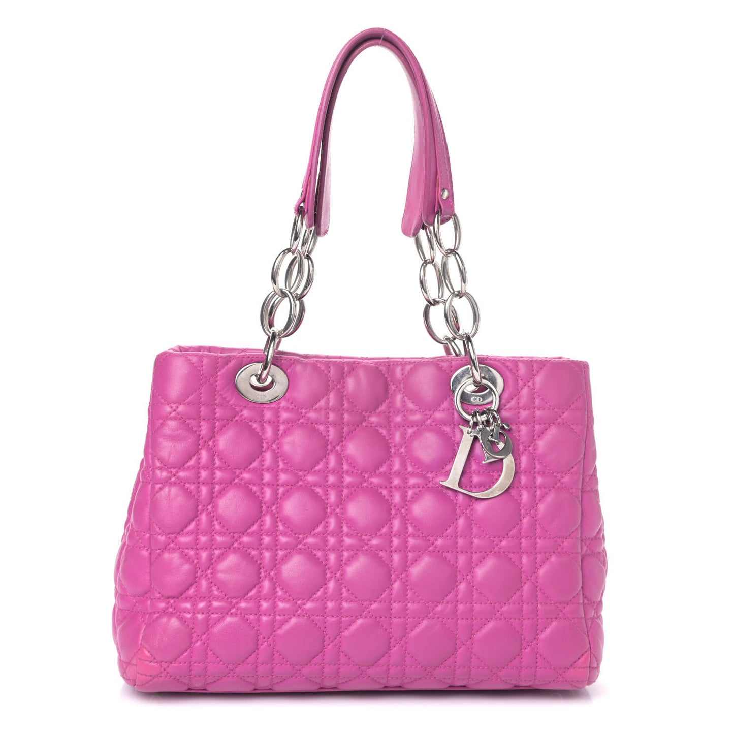 Lambskin Cannage Small Dior Soft Shopping Tote Rose Sorbet