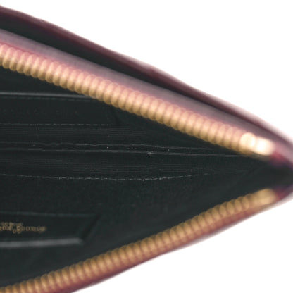 Saint Laurent Grain De Poudre Matelasse Chevron Monogram Bill Pouch Rouge Legion 5 of 8