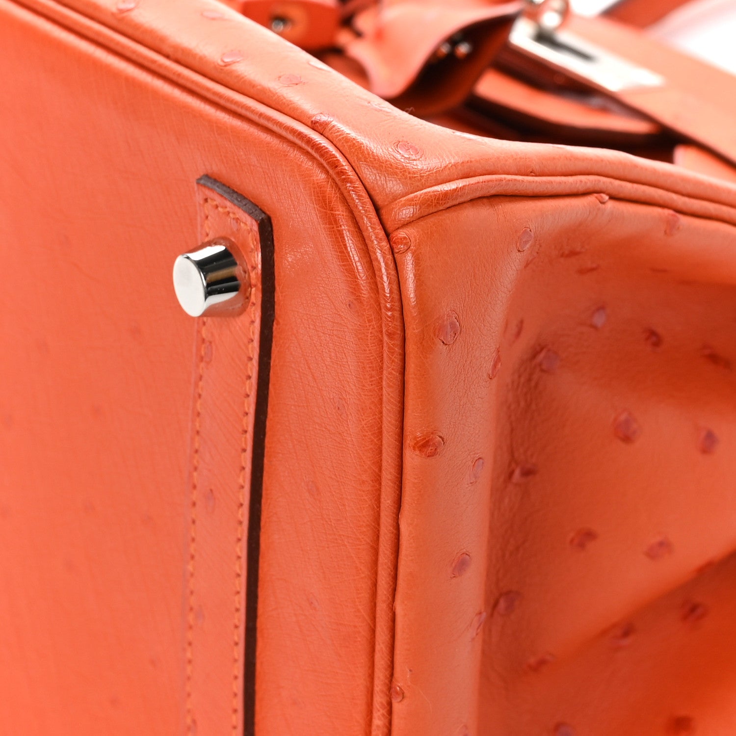 Hermes Ostrich Birkin 30 Orange 10 of 11