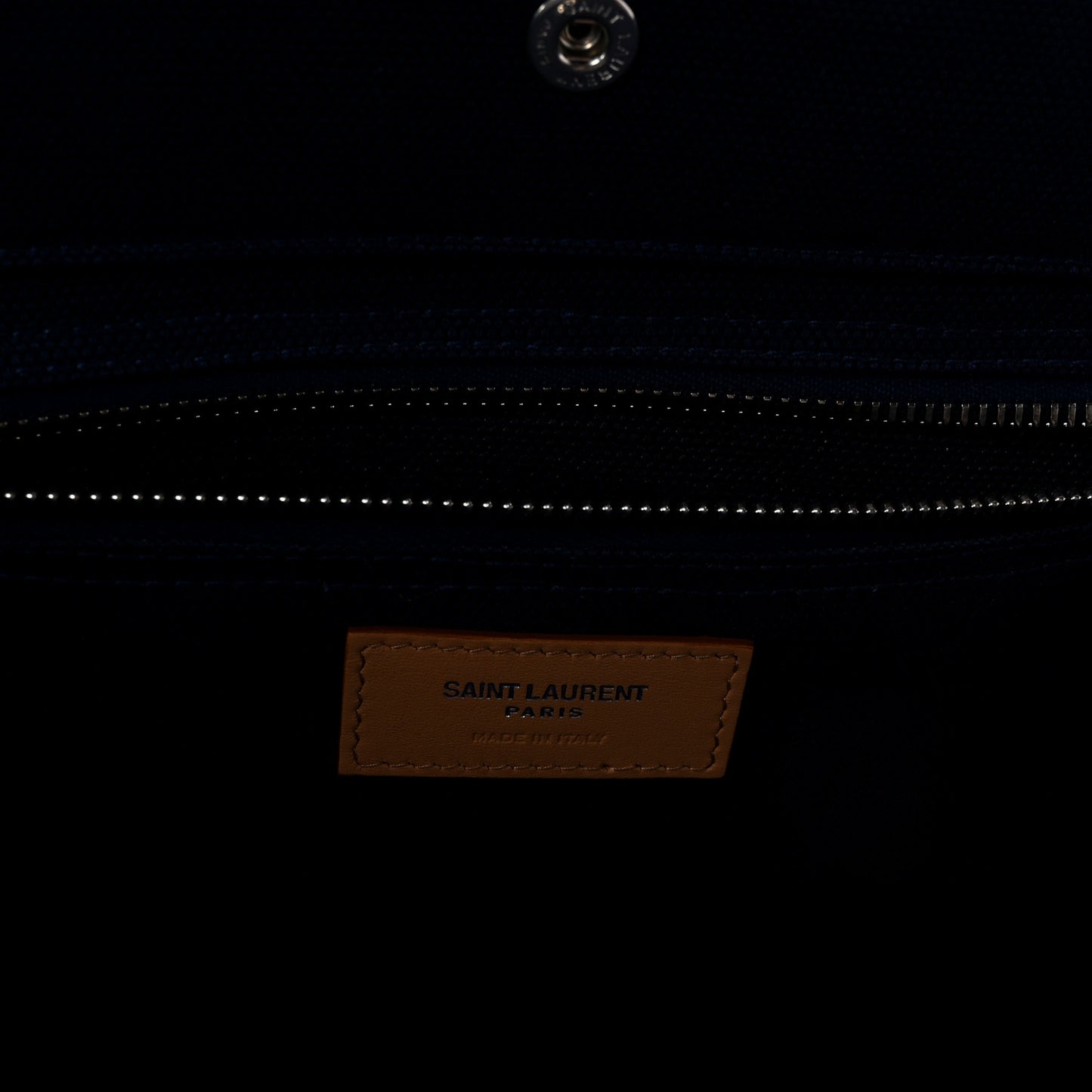 Linen Calfskin Rive Gauche Tote Blue Rouge Eros