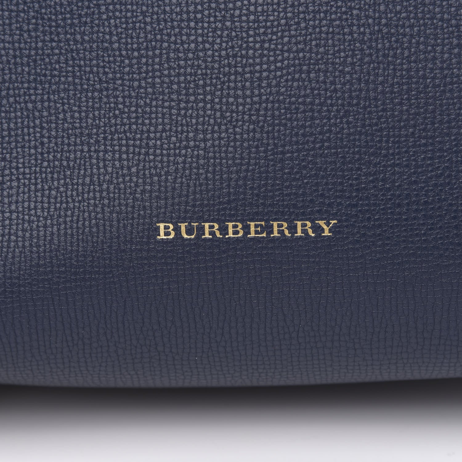 Burberry Grainy Calfskin House Check Small Banner Tote Midnight Blue 10 of 11