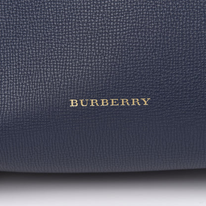 Burberry Grainy Calfskin House Check Small Banner Tote Midnight Blue 10 of 11