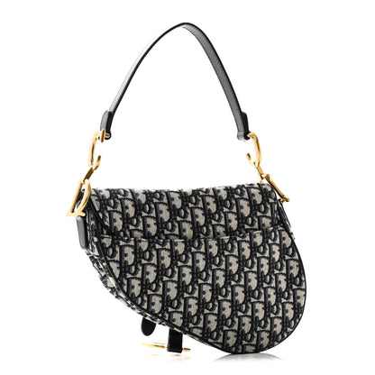 Christian Dior Oblique Saddle Bag Blue 3 of 10