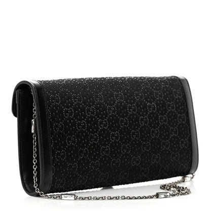 Gucci Satin Crystal Small Dionysus Shoulder Bag Black 2 of 11