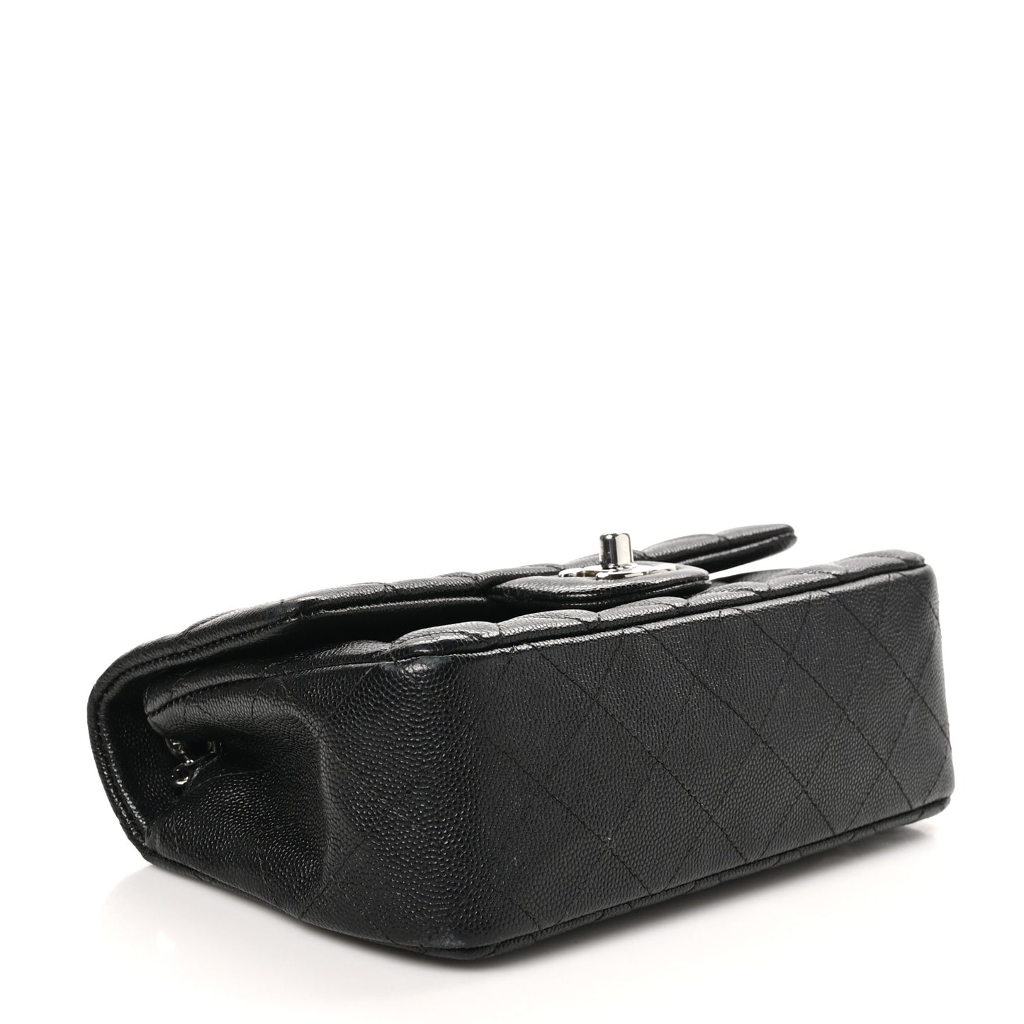 Caviar Quilted Mini Rectangular Flap Black