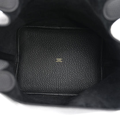 Hermes Taurillon Clemence Picotin Lock 22 MM Black 5 of 14