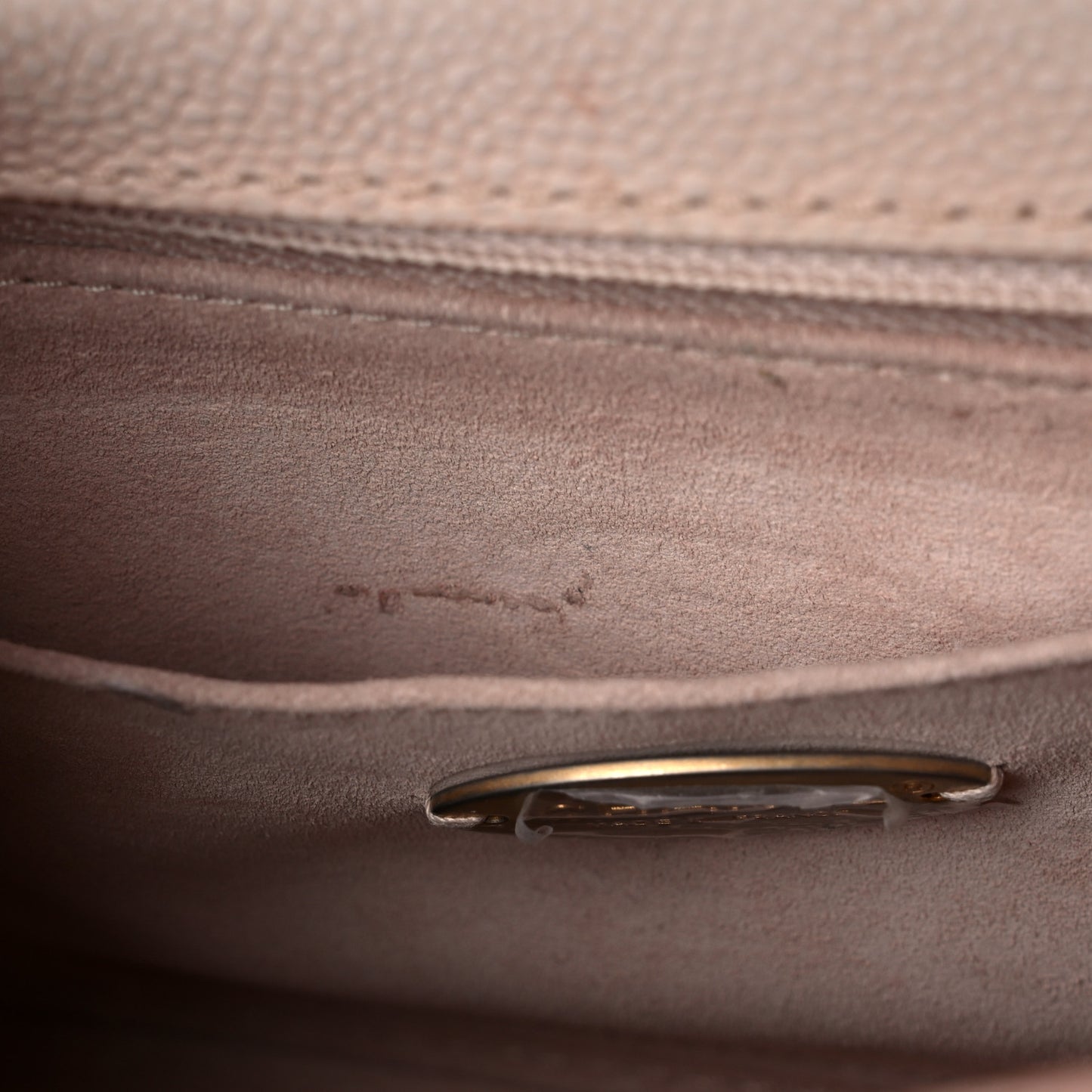 Grained Calfskin Mini Square Classic Pure Flap Nude