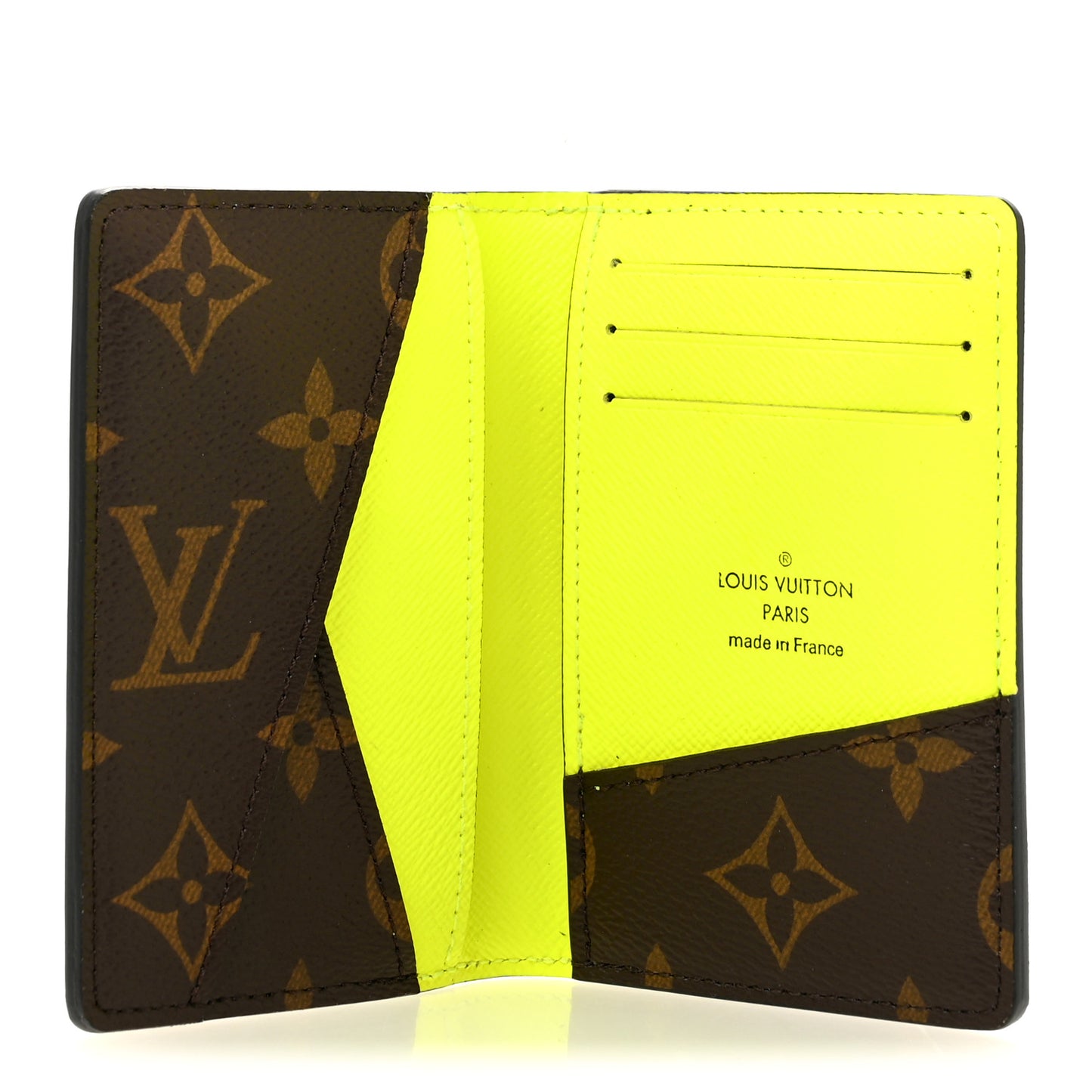 Monogram Pocket Organizer NM Yellow